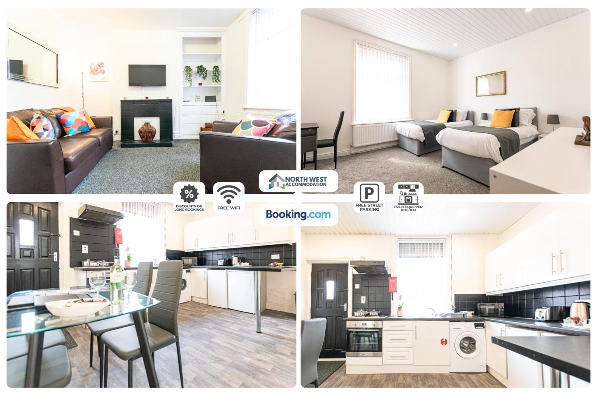 Manchester Work Stays 2Br Home With Parking & Wifi Bagian luar foto